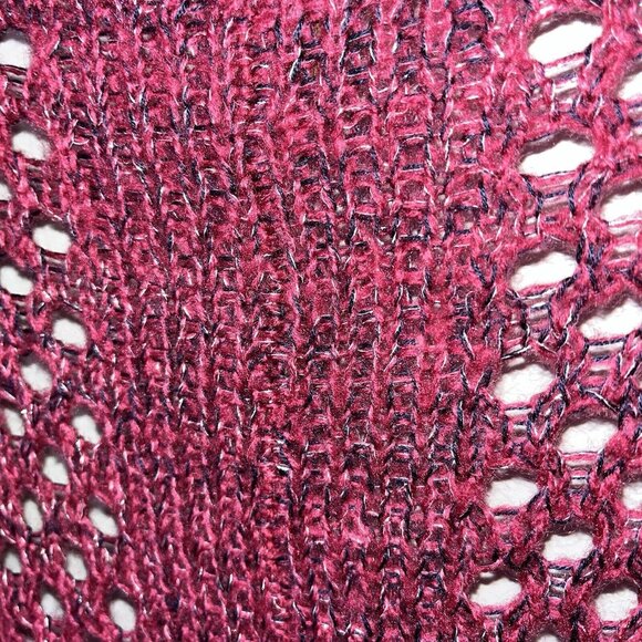 NWT Copper Key Cardigan Sweater Open Front Crochet Pink Purple Lightweight Sz M - Picture 6 of 8